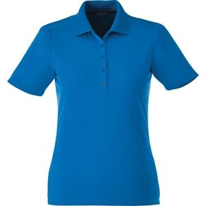 Women's Solid Color Olympic Blue Short Sleeve Polo, Size Large
